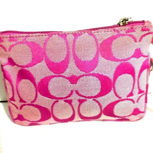 Coach vintage cc signature print  canvas wristlet wallet - Picture 4 of 6